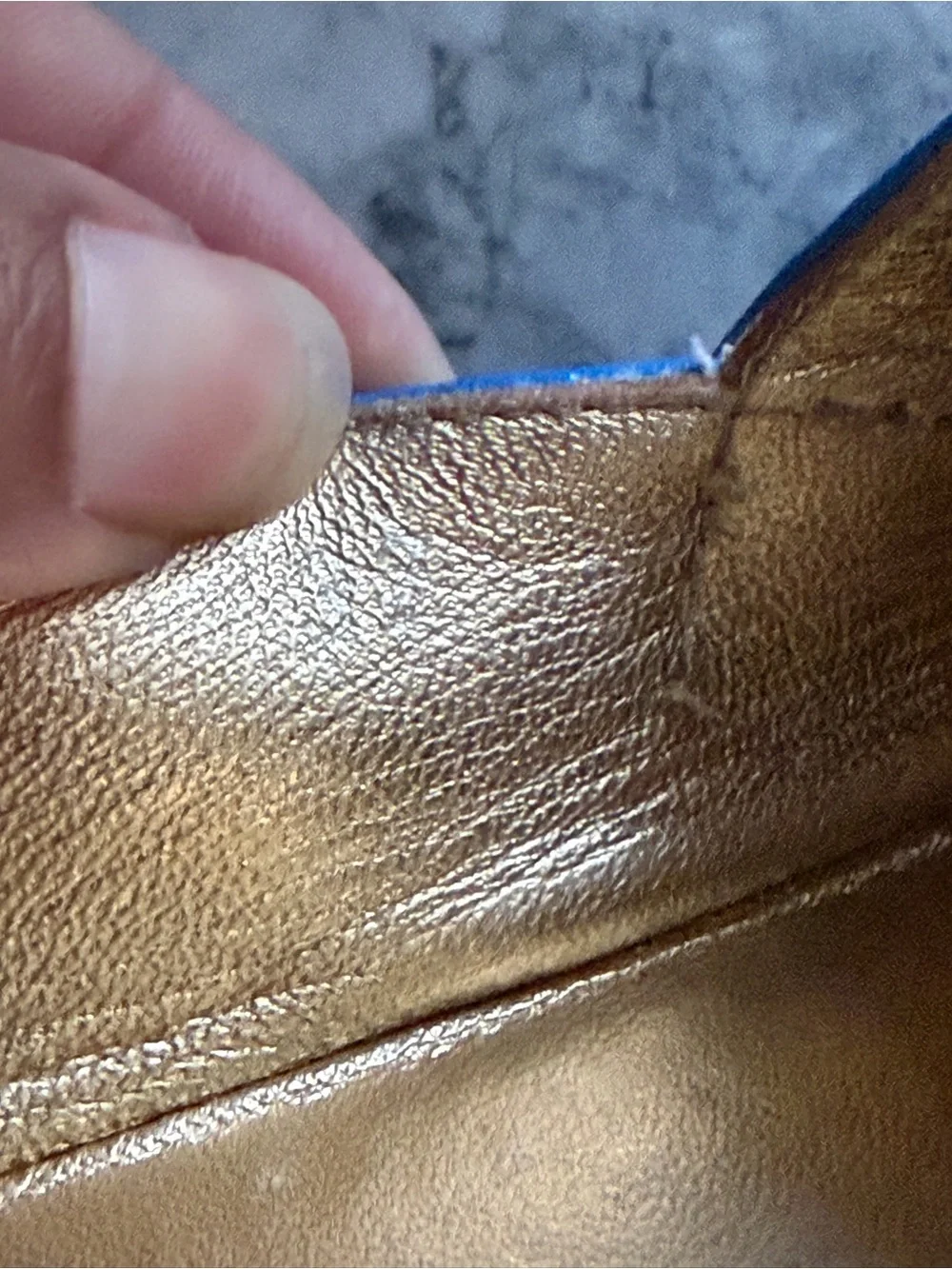 Prada Blue Leather Espadrille Platform Slip-On
